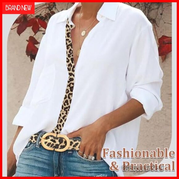 3 Pack Faux Leather Belts with Gold Buckle for Women Jeans Dresses main image 2